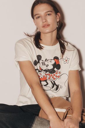 Junk Food x Anthropologie Mickey & Minnie Kiss Graphic Tee