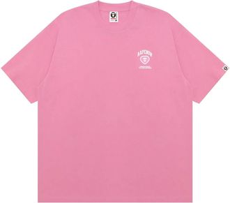 Aape By A Bathing Ape logo-embroidered T-shirt - men - Cotton - M - Pink