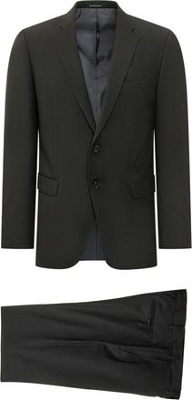 Emporio Armani Single-breasted Pak - Heren - Business pakken - Zwart - L - Wol - Kostuums