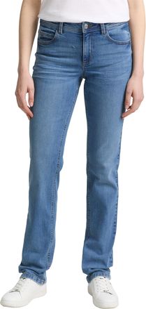 Tom Tailor Straight-Jeans TOM TAILOR Alexa Straight, Damen, Gr. 29, L&auml;nge 34, blau (light stone bright blau denim), Denim/Jeans, Obermaterial: 98% Baumwolle, 2% 