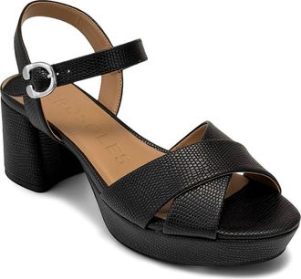 Aerosoles Charlye Ankle Strap Platform Sandal in Black at Nordstrom Rack, Size 5.5