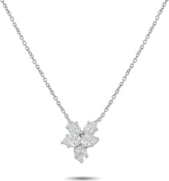 Harry Winston Platinum 1.0ct Diamond Pendant Necklace 5181