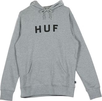 HUF Huf, Hoodies & sweatvesten, Heren, Grijs, S, Grijze Heather Heren Hoodie Essentials