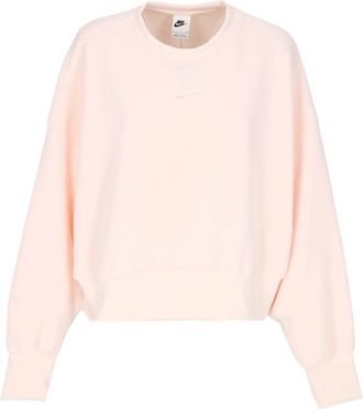 Nike Plush Mod Crop Crewneck Sweatshirt - Dames - Sportshirts - Roze - L - Polyester - Fitness