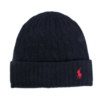Polo Ralph Lauren Koude Weer Hoed Collectie - Dames - Accessoires - Blauw - Maat: ONE Size Wol