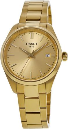 Tissot PR 100 Quartz 34mm Champagne Dial Steel Womens Watch T150.210.33.021.00