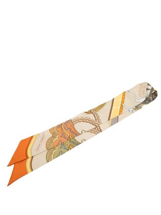 Herm&egrave;s Foulard Twilly Grand Apparat in seta 2000-2025 - Marrone