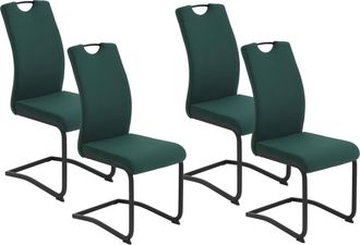 Hela Freischwinger »RIGA II« (Set) 4 Stk.Freischwinger,Vierkantrohrgestell,mit Griff,Samt Cordoptik