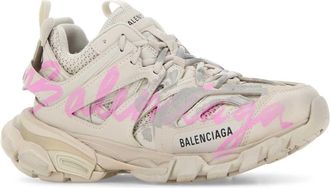 Balenciaga Womens Track Sneaker Beige Polyurethane Polyester