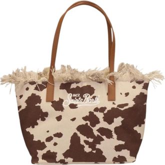 MC2 Saint Barth City Bag Mid Fringe Canvas Cow West 18 Emb - Dames - Shoppers - Veelkleurig - ONE Size - Tassen