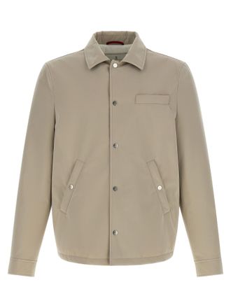 Brunello Cucinelli Gray Polyester Full-Length Mens Jacket