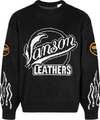 SUPREME x Vanson Leathers jumper - unisex - Acrylic - S - Black