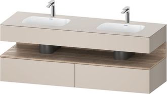 Duravit Qatego Lavabo Encastrado Con Base De Lavabo Consola, - Duravit