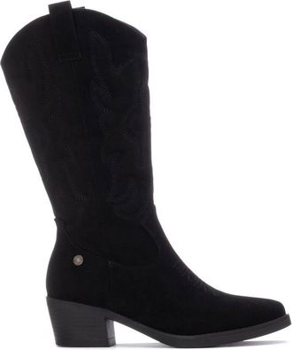 Xti Womens Italian Western Suede Booties Refresh Collection By XTI