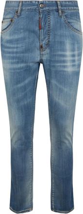 Dsquared2 Grey Cotton Slim Fit Jeans