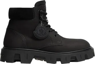 Moncler Moncler Peak City Nubuck & Suede Ankle Boots, Men, Black, Size: 41,5