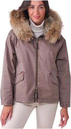 BLONDE No.8 Gilets - Dames - Parka Jassen - Bruin - L - Jassen