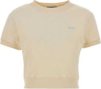 Prada Pastel Yellow Cotton T Shirt