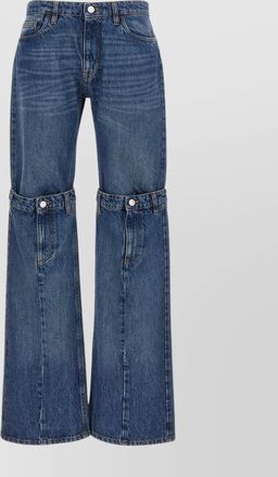 Coperni convertible wide leg jeans with exposed knee