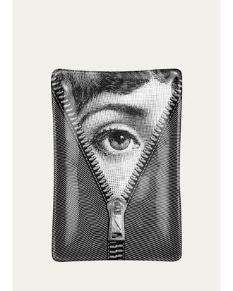 Fornasetti Rectangular Ashtray Tema e Variazioni n401 Zipper Eye