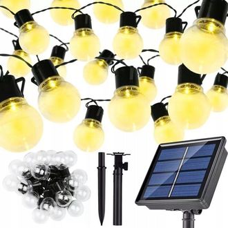 OEM Guirnalda De Jard&iacute;n 20 Led Colgante Con Panel Solar Para Balc&oacute;n O Cenador