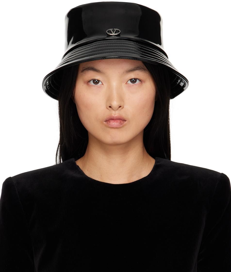 ハット Valentino Garavani Black Felt Bucket Hat Valentino Garavani Black Felt Bucket Hat | italist