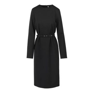 Liviana Conti Dames, Jurken, Zwart, Maat: XS Leer