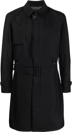 Herno two-pocket belted waist coat - men - Polyester - 50 - Black