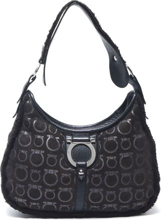 Ferragamo Borsa a spalla Gancini anni 2000 - Nero