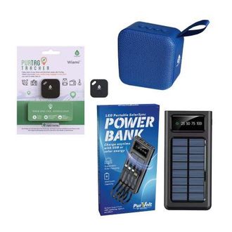 Pursonic Wireless Speaker, Solarsync Power Bank & Purtag Tracker Bundle Ultimate Sound, Power & Security Anywhere! in Black at Nordstrom