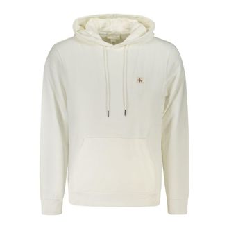Calvin Klein White Cotton Mens Hoodie