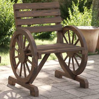 vidaXL Vidaxl - Silla De Jard&iacute;n De Madera Maciza De Abeto 58x58x78,5 Cm
