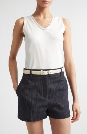 Eleventy Trimmed Tank in 00 Ivory at Nordstrom, Size X-Small
