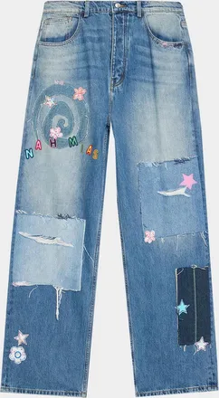 Nahmias Men & apos;s Wipeout Novelty Jeans