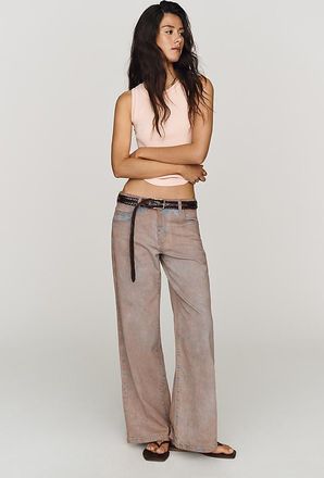Pilcro Esme Low-Rise Wide-Leg Jeans