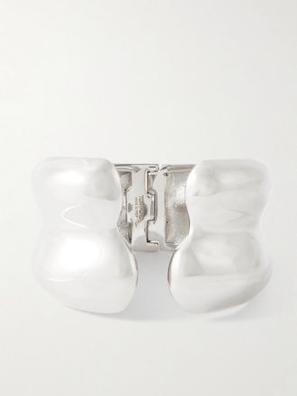 Tom Ford Bracciale Rigido In Metallo Argentato Liza - Argento