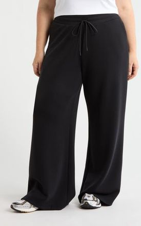 Zella Soft Luxe Wide Leg Pants in Black at Nordstrom, Size 2X