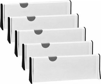 OEM Organizador De Cajones - Ajustable - 30 X 20 X 3 Cm - Para Dormitorio Ba&ntilde;o Oficina - 5 Unidades