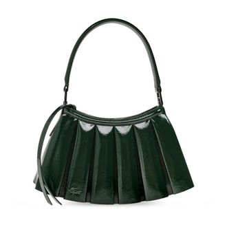 Lacoste Lenglen kleine handtas van lakleer - Dames - Tassen - Groen - Maat: ONE Size Leer