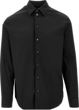 Emporio Armani Stretch poplin shirt Man S