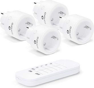None sonero set presa wireless 2300 watt 1 telecomando, 4 prese interne, portata 30 m, design compatto, bianco