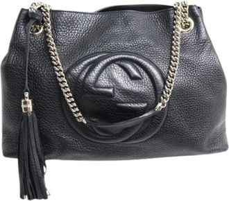 Gucci Pre-owned Tote bag - Dames - Vintage Schoudertas - Zwart - ONE Size - Leer - Vintage