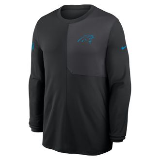 Nike Carolina Panthers Sideline Coach Nike Mens Dri-FIT NFL Long-Sleeve Top in Black | 03B1166N9D-81D