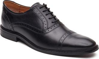 Base London Ascot Oxford Leather Mens Black Shoes - Size UK 12
