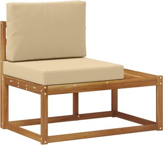 vidaXL Sof&aacute; De Esquina Exterior Con Coj&iacute;n Natural 91 X 63 X 73 Cm Vidaxl