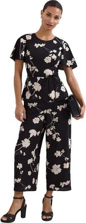 Phase Eight Jolie Floral Jumpsut in Black/ivory at Nordstrom, Size 14