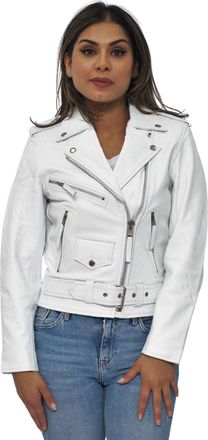 Infinity Leather Womens Cowhide Brando Leather Biker Jacket-Murcia