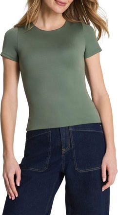 Spanx SPANXsmooth Jersey Crewneck T-Shirt in Eucalyptus at Nordstrom, Size X-Small