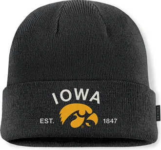 Nike Iowa 2025 Military Appreciation Nike Mens College Cuffed Beanie in Black | NC3600AIA-6JR