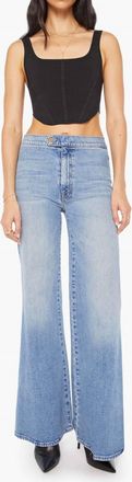 Mother Tab Roller Skimp Jeans In Fight For Your Right